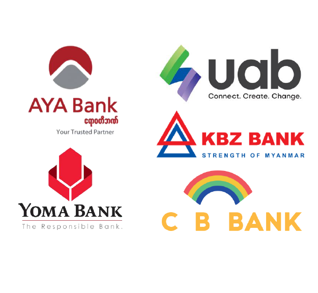 ATM (CB, KBZ, Yoma, UAB & AYA)